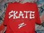 Skate Tough or Go Home Design, Spot Color Print on Dark T-Shirt.